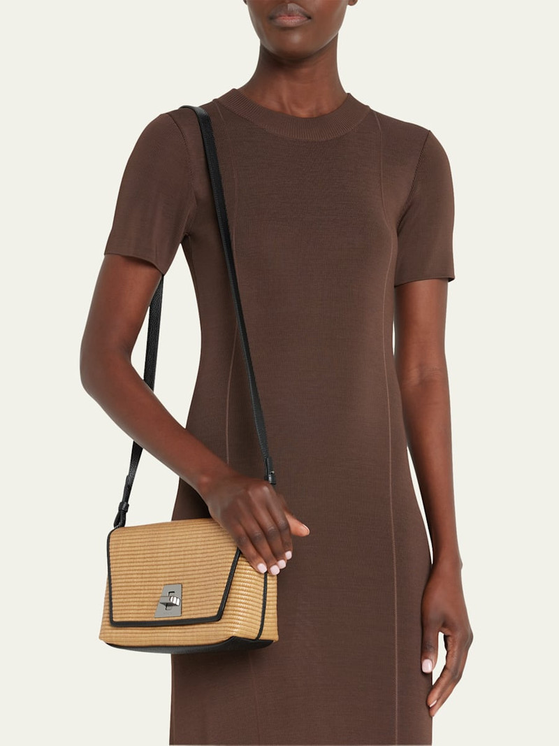 AKRIS Anouk Small Day Raffia Shoulder Bag outlook