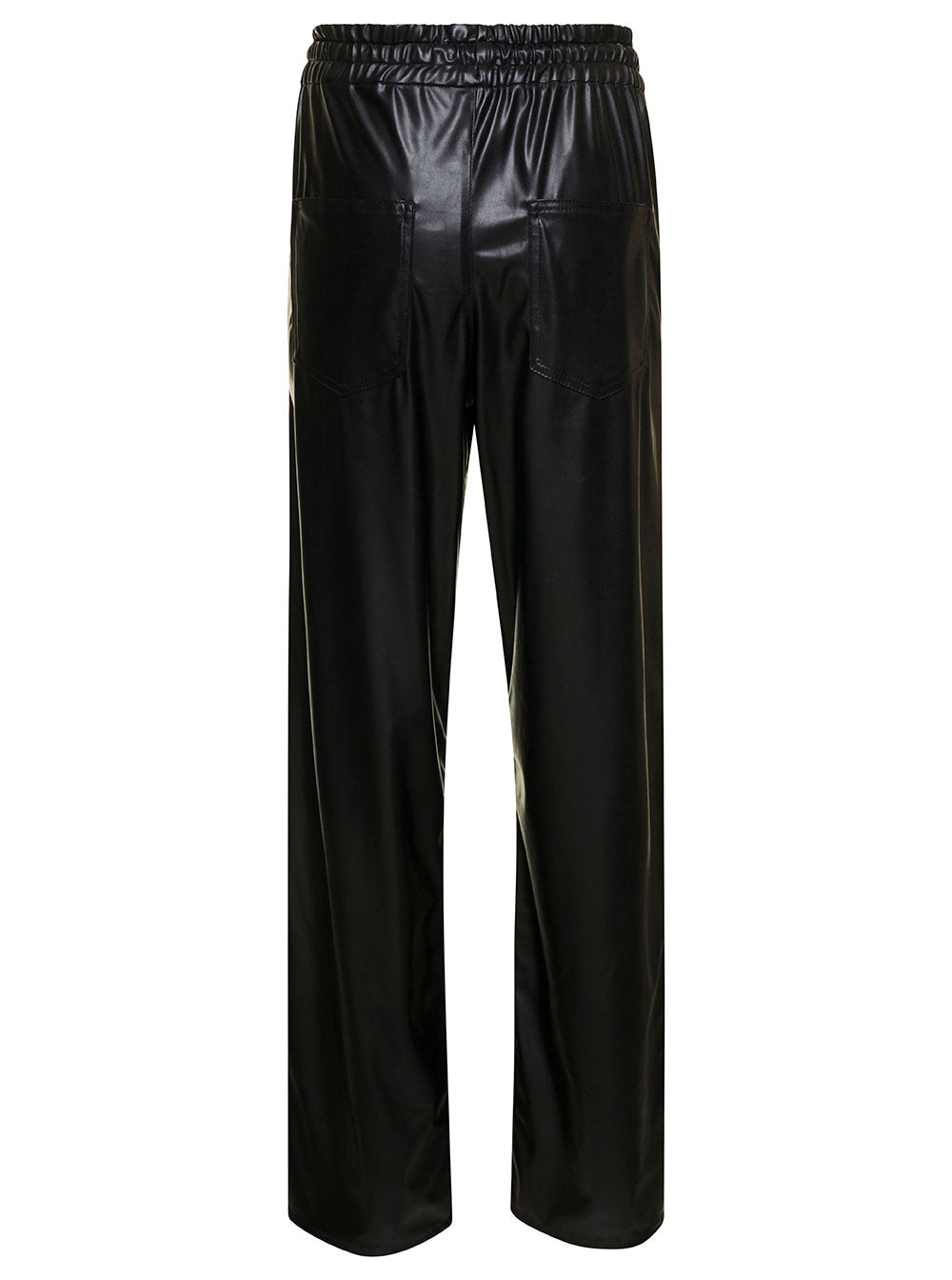 Isabel Marant Etoile Women 'Brina' Black Pants With Drawstring Closure In Shiny Faux Leather Woman - 2