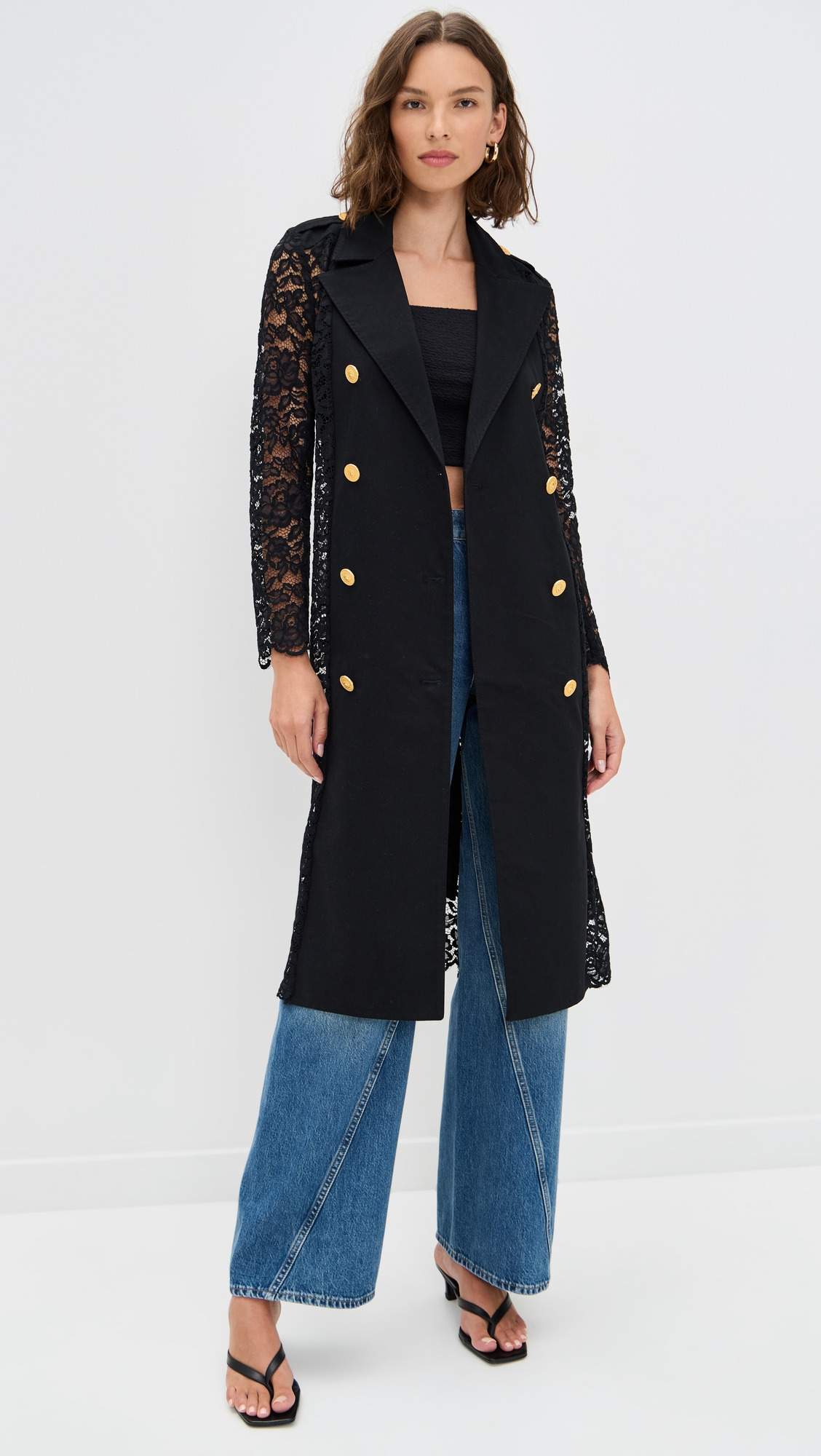 Amata Lace Trench Coat - 4