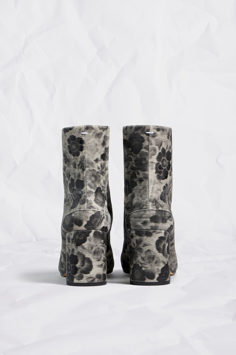 Tabi Ankle Boots Crackle Flower Print 6