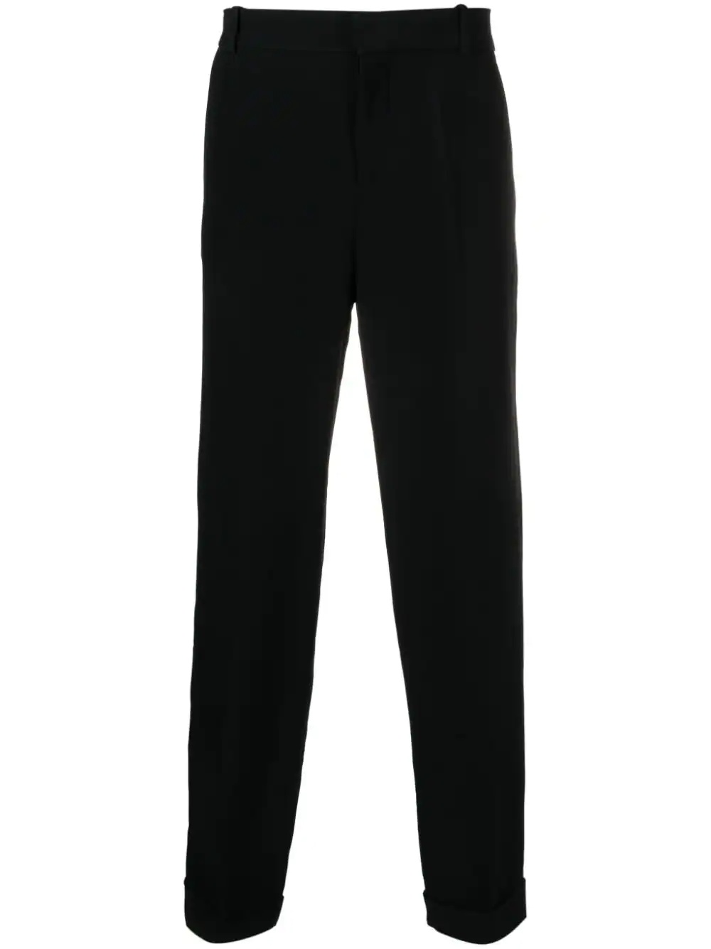 turn-up hem tailored trousers - 1