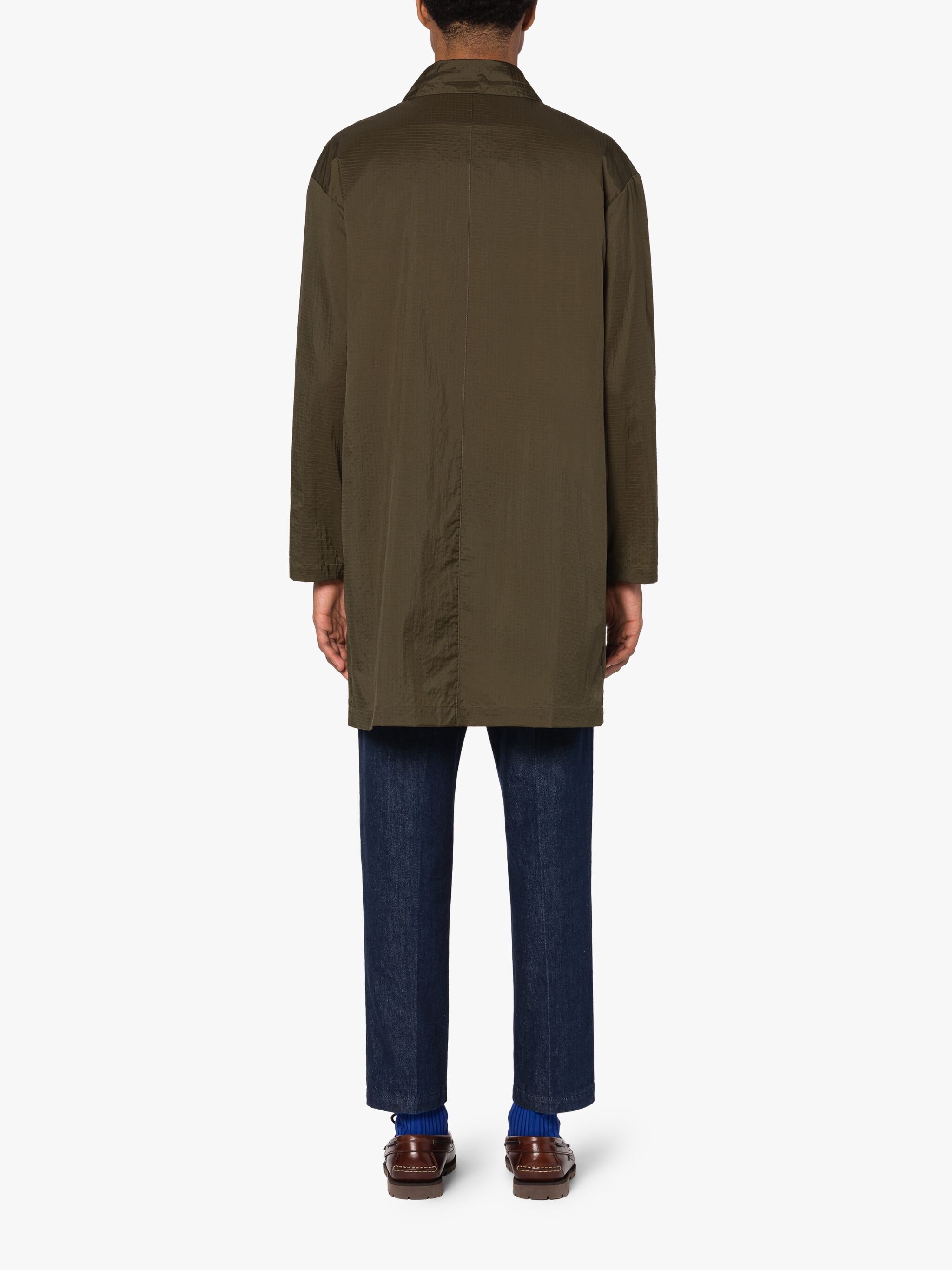 SOHO KHAKI NYLON PACKABLE RAINCOAT - 3