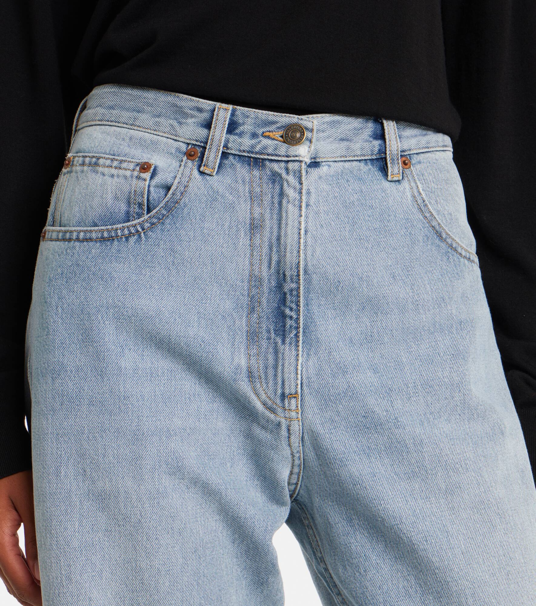 Mid-rise wide-leg jeans - 4