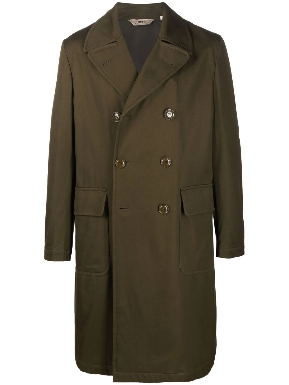 double-breasted tailored coat - 1