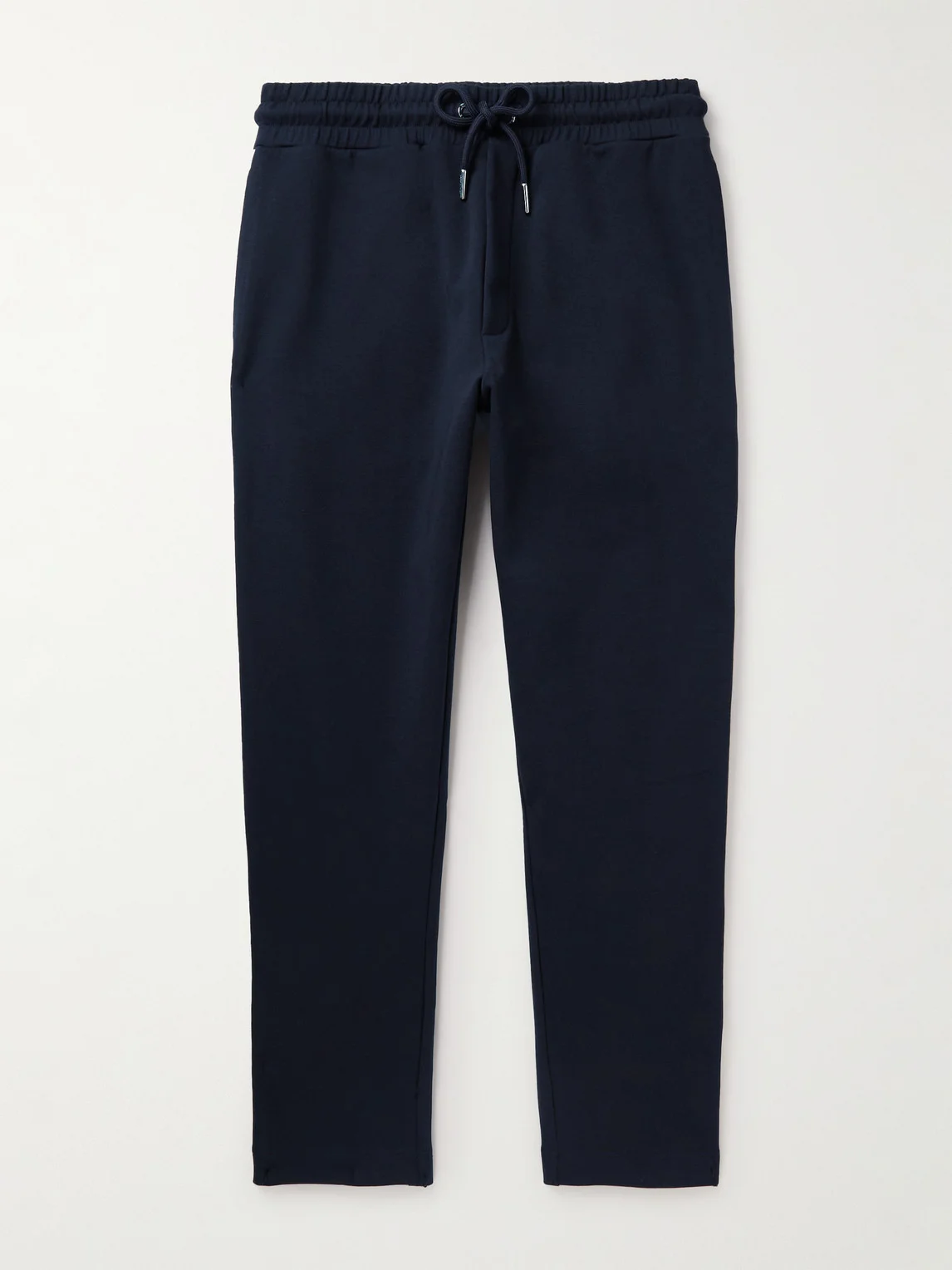 Tapered Webbing-Trimmed Stretch-Cotton Jersey Sweatpants - 1
