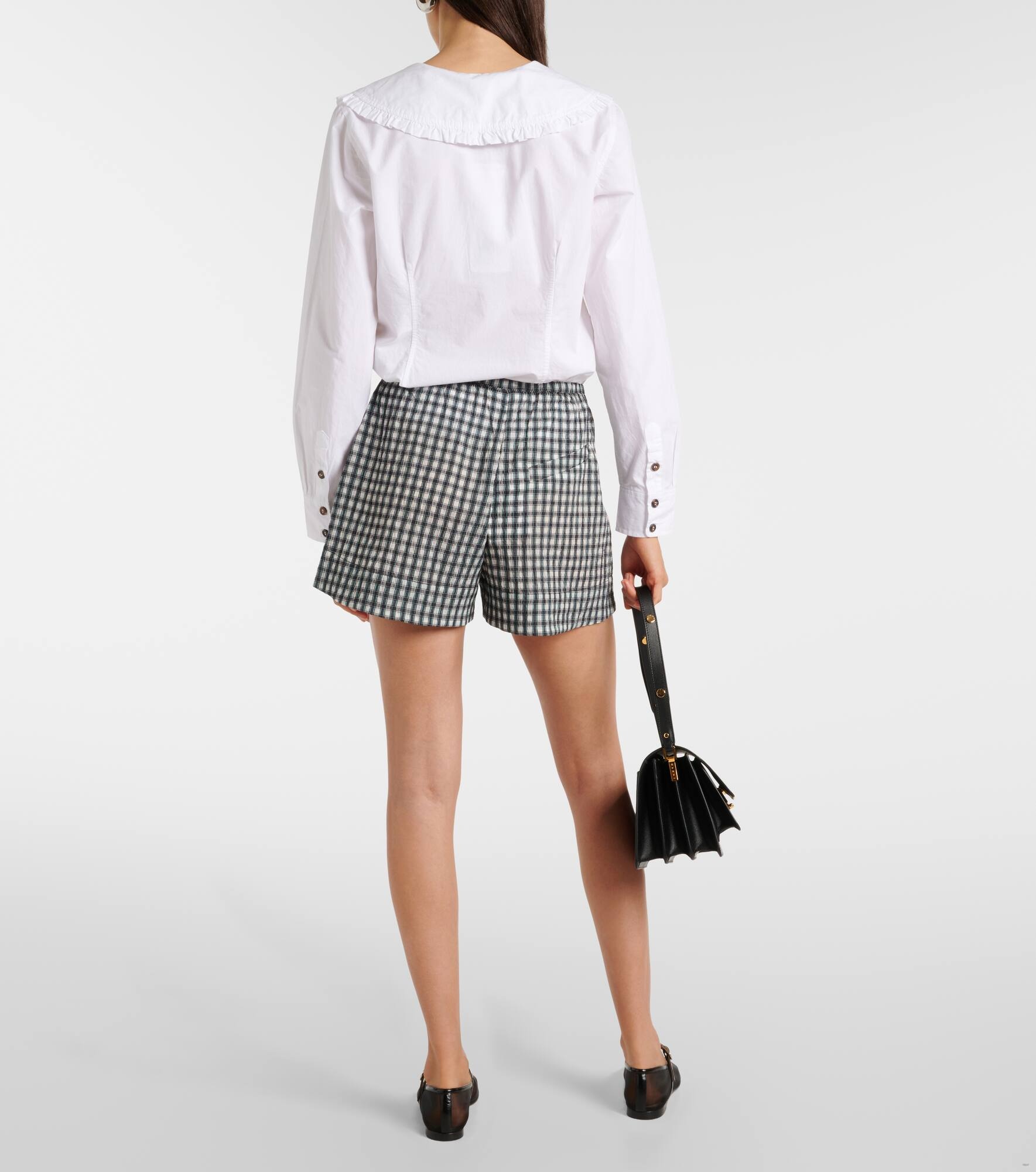 Checked seersucker shorts - 3