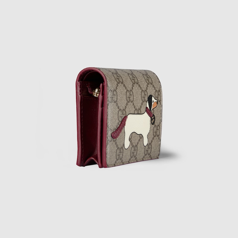 GG mini wallet with dog detail 3