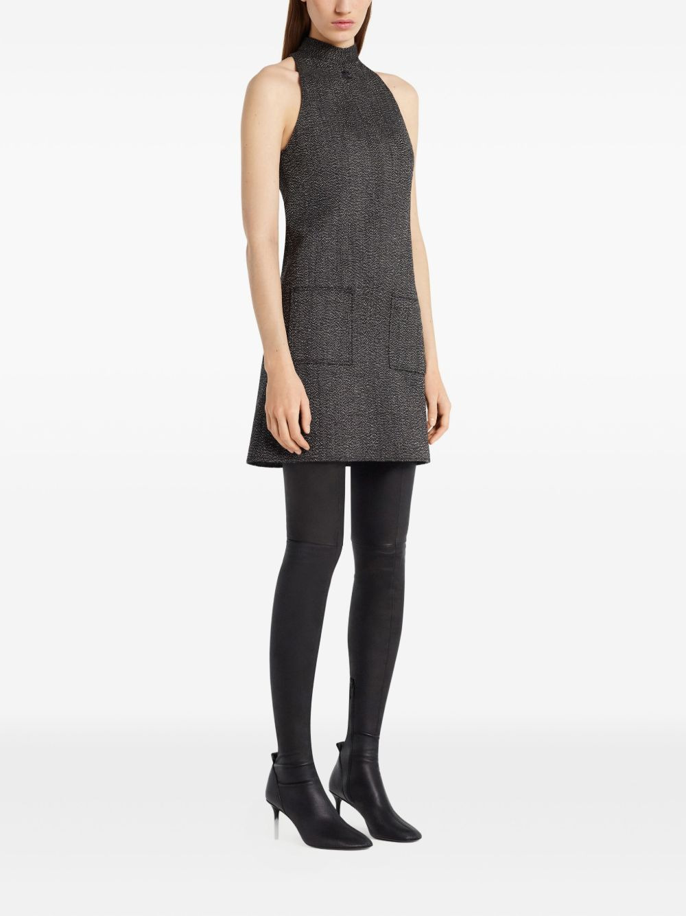 high-neck sleeveless dress - 3