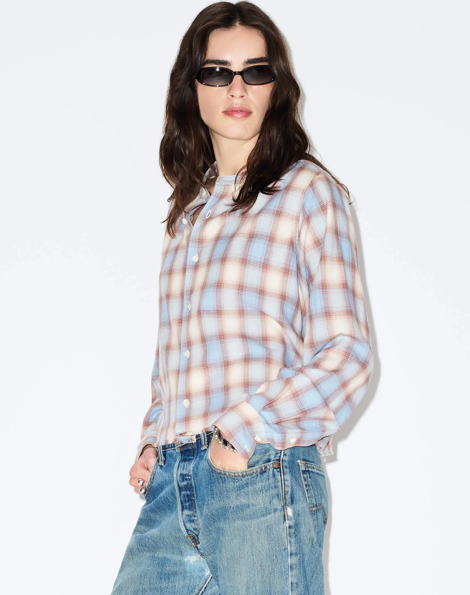 Bianca Shirt - Bluebell Plaid - 1
