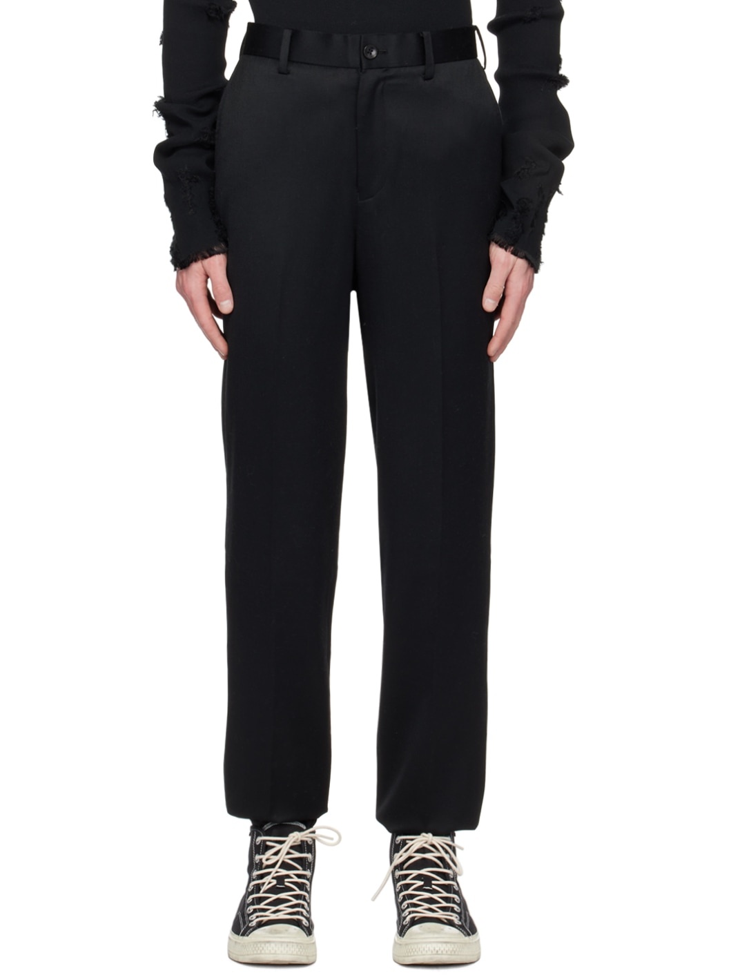 Black Toe Covered Trousers - 1
