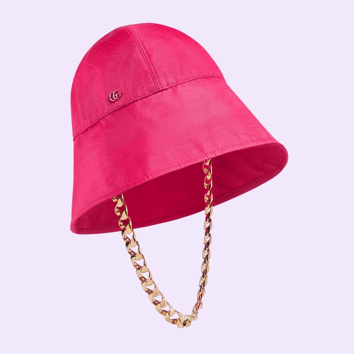 Moiré bucket hat with chain - 4