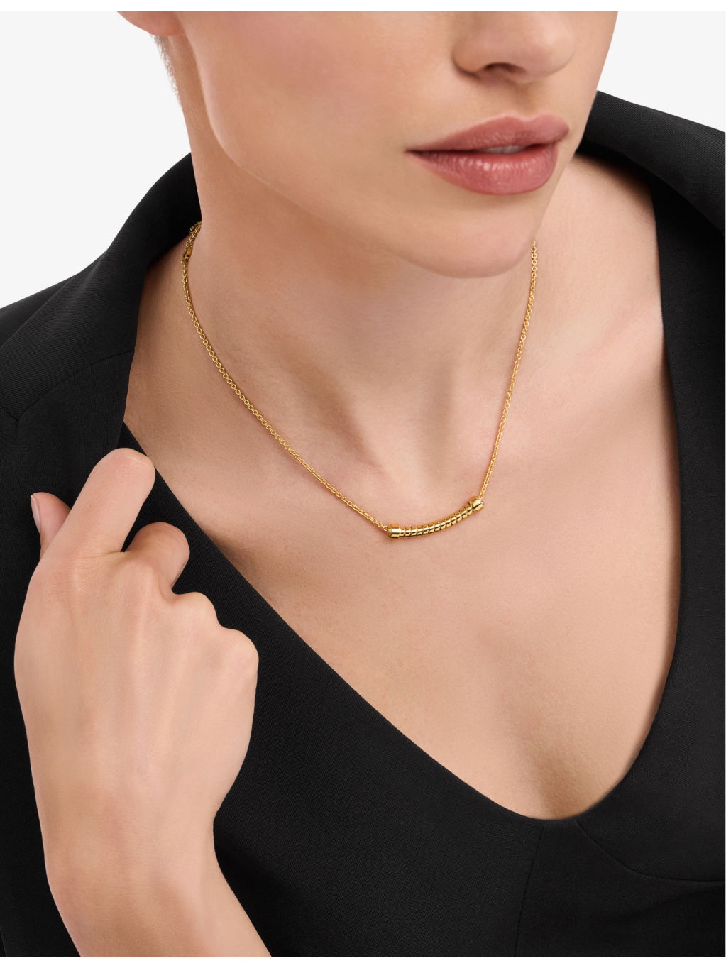 Bvlgari Tubogas 18ct yellow-gold pendant necklace - 2