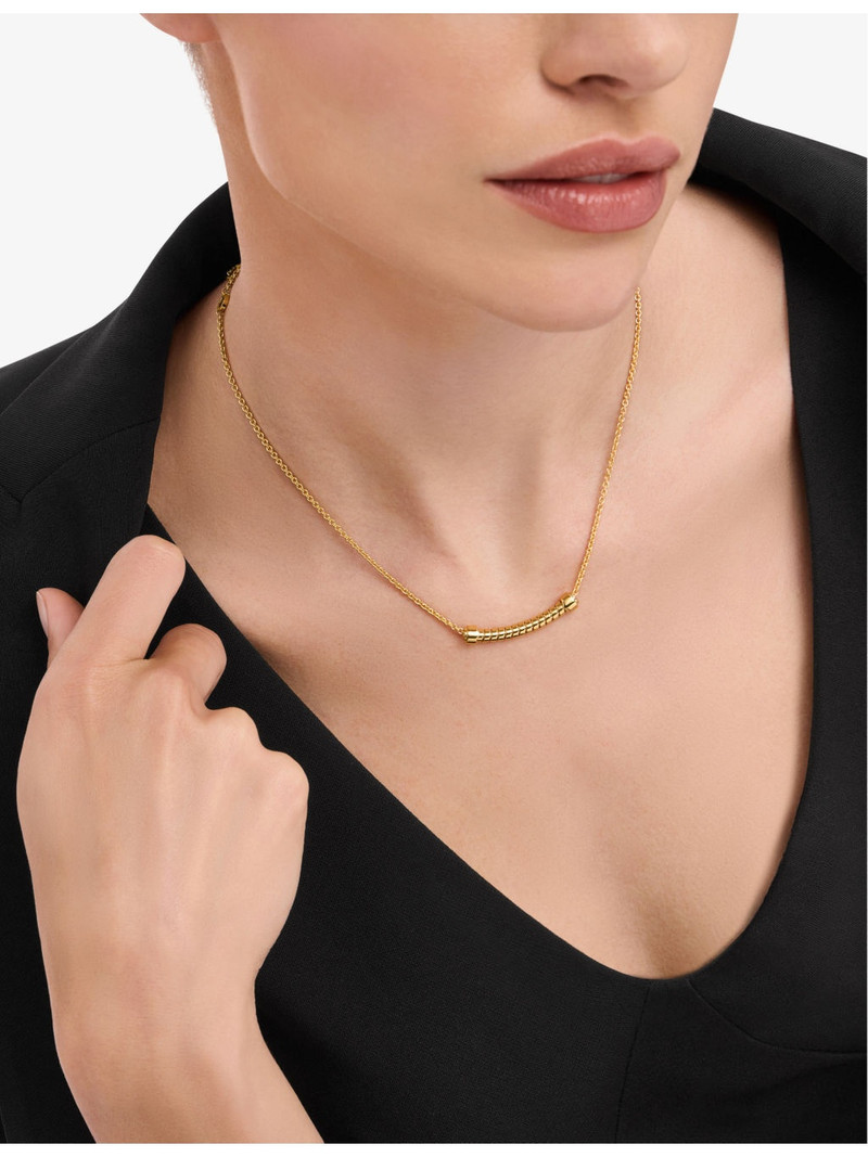 BVLGARI Bvlgari Tubogas 18ct yellow-gold pendant necklace outlook