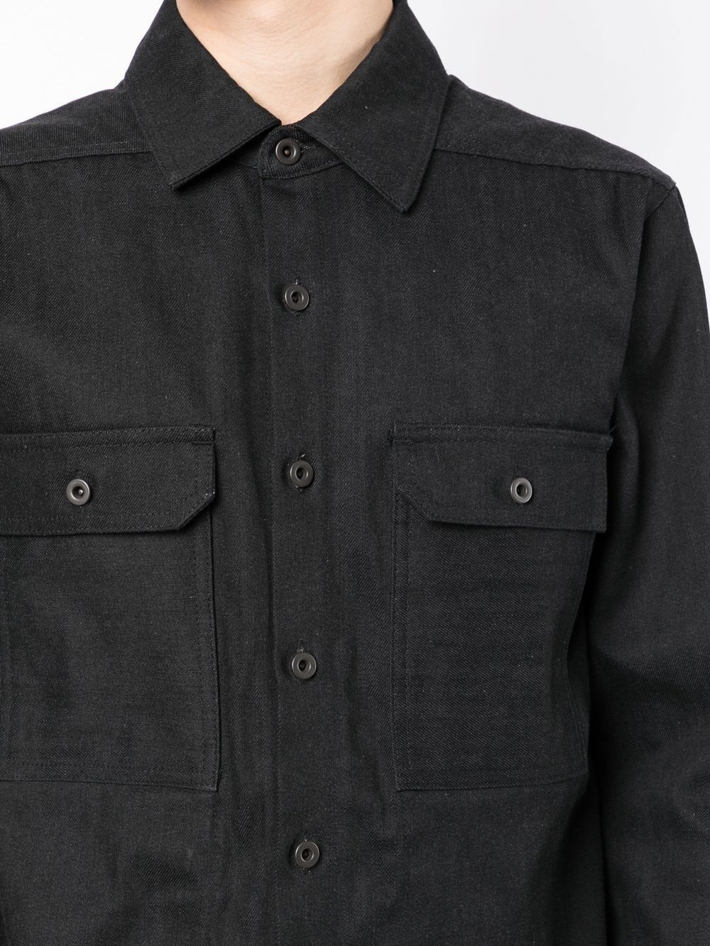 button-up denim shirt - 5