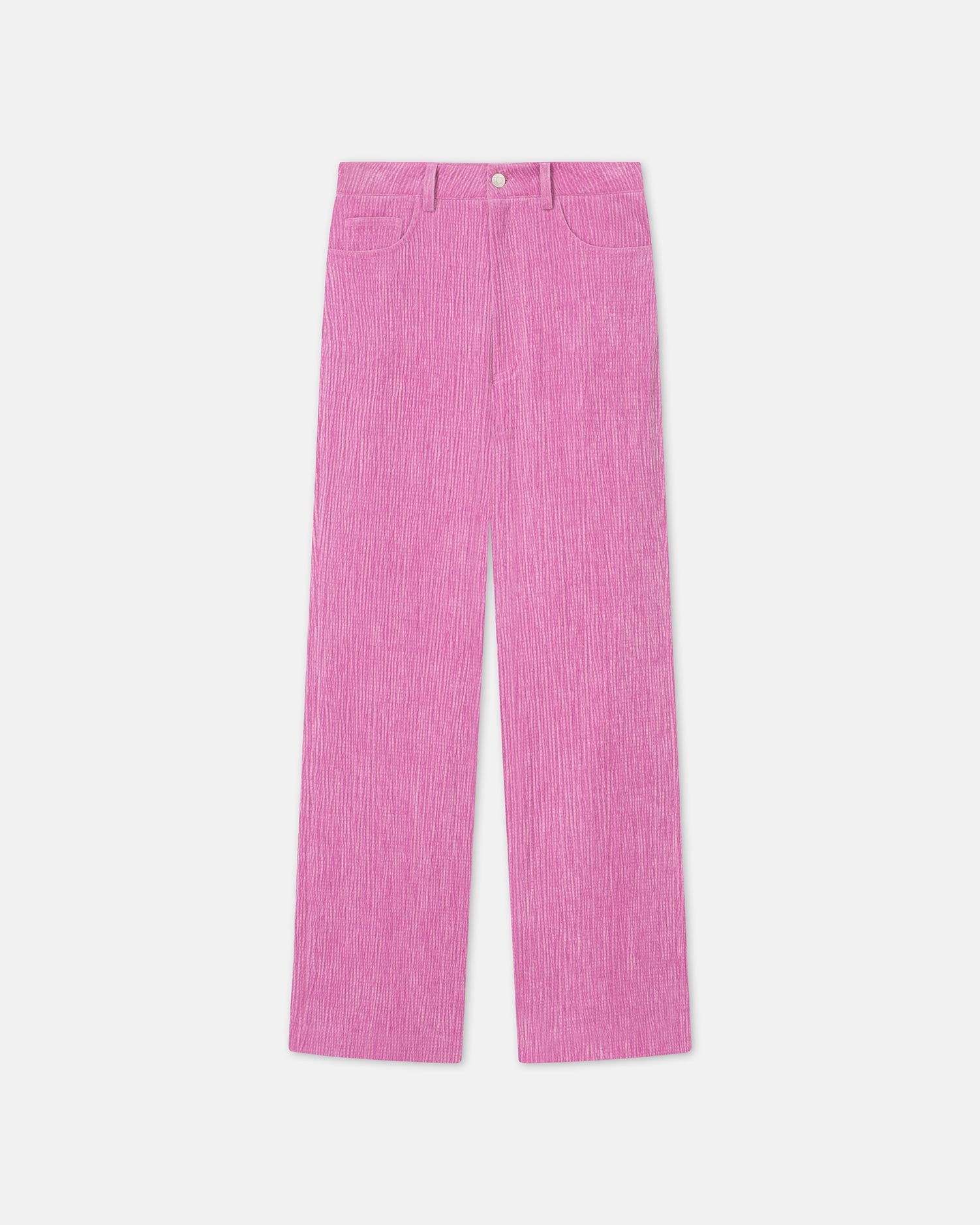 Velvet Seersucker Baggy Pants - 4