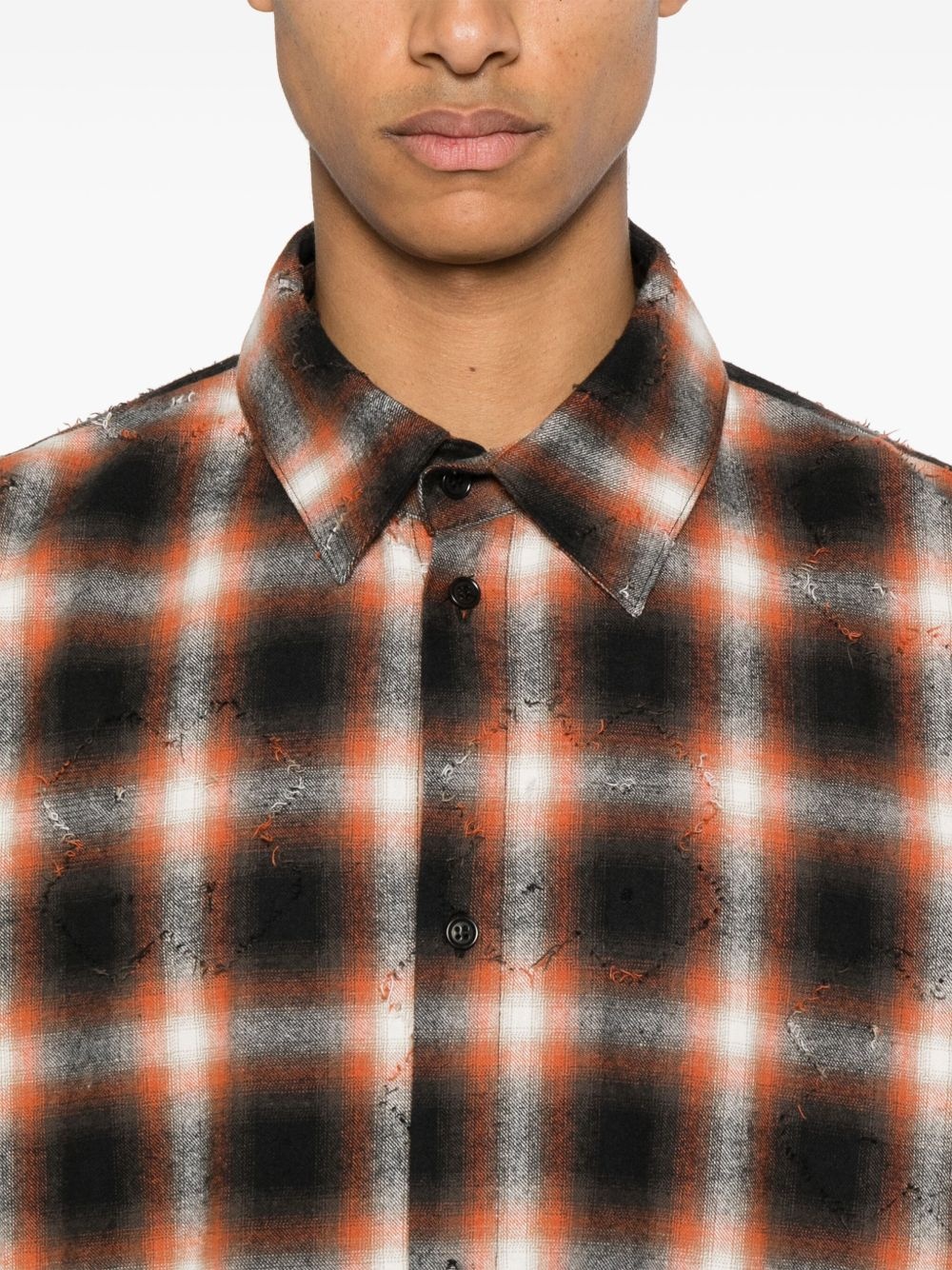 check-pattern shirt - 5