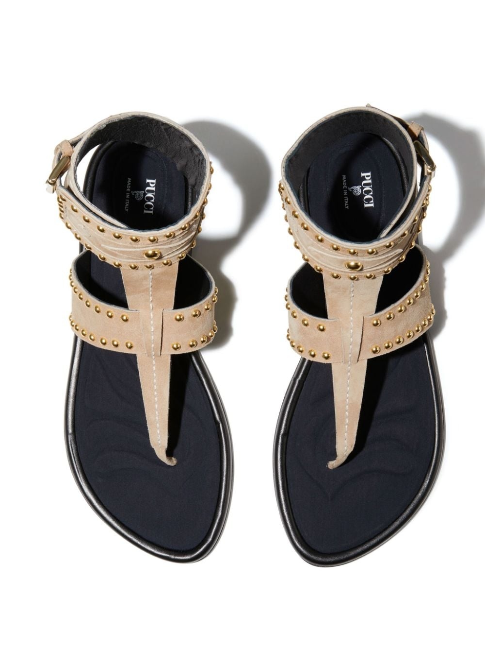 Emilia stud-embellished flat sandals - 3