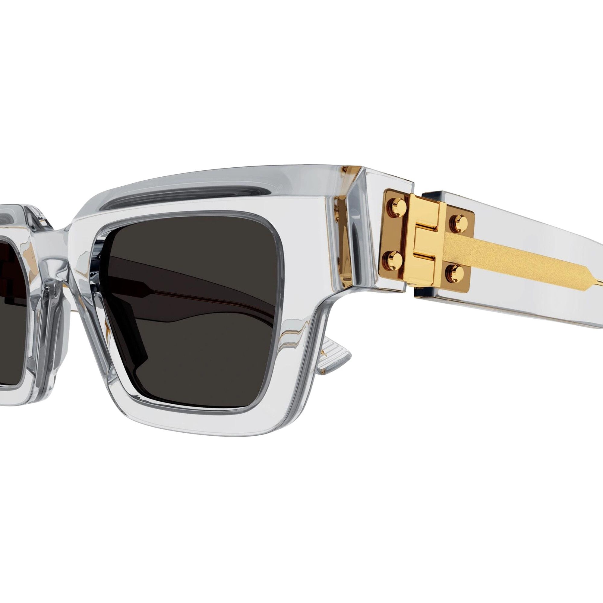 Bottega Veneta Tri-Fold Square Sunglasses 'White' - 3