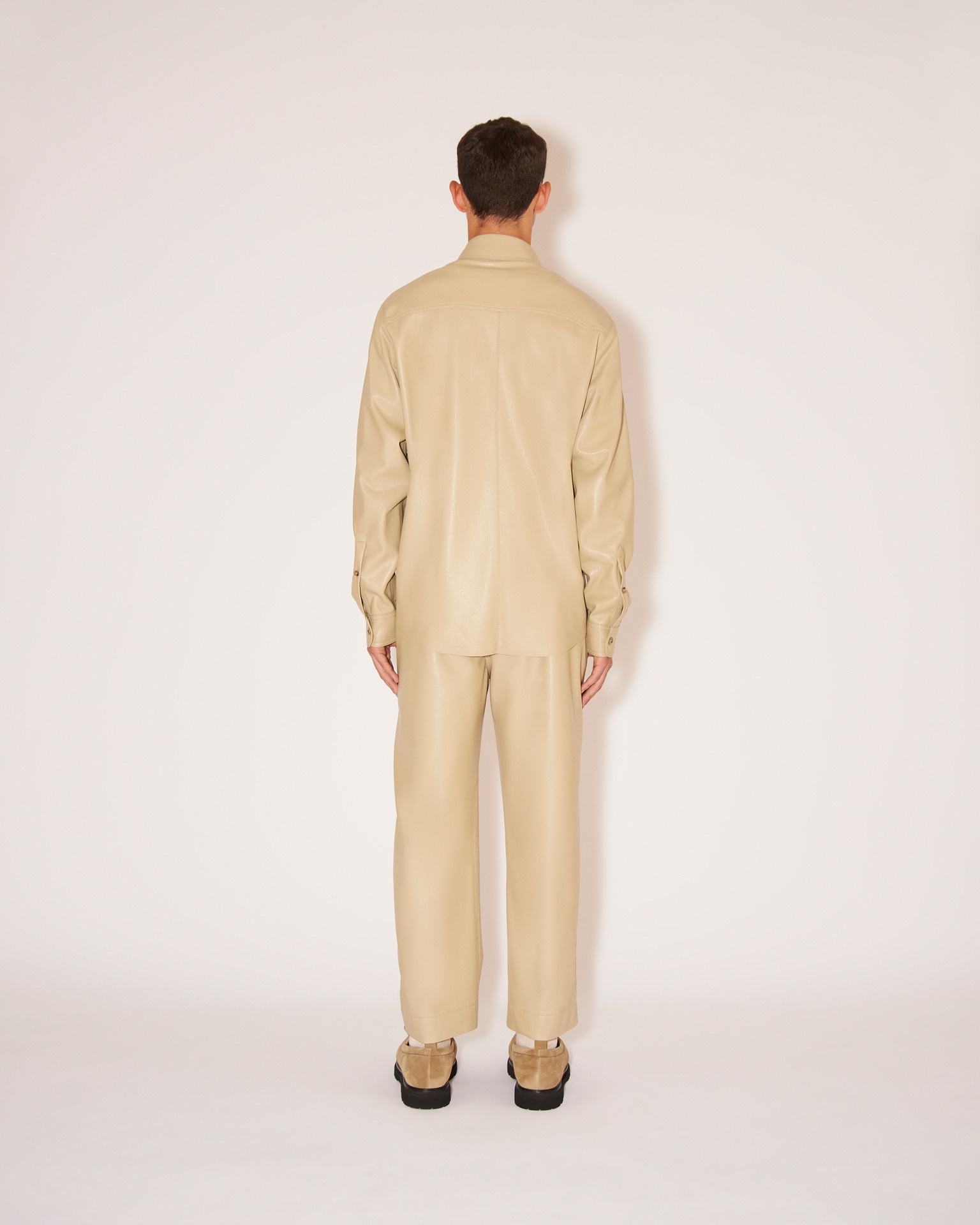 JAIN - Vegan leather relaxed pants - Pebble - 5