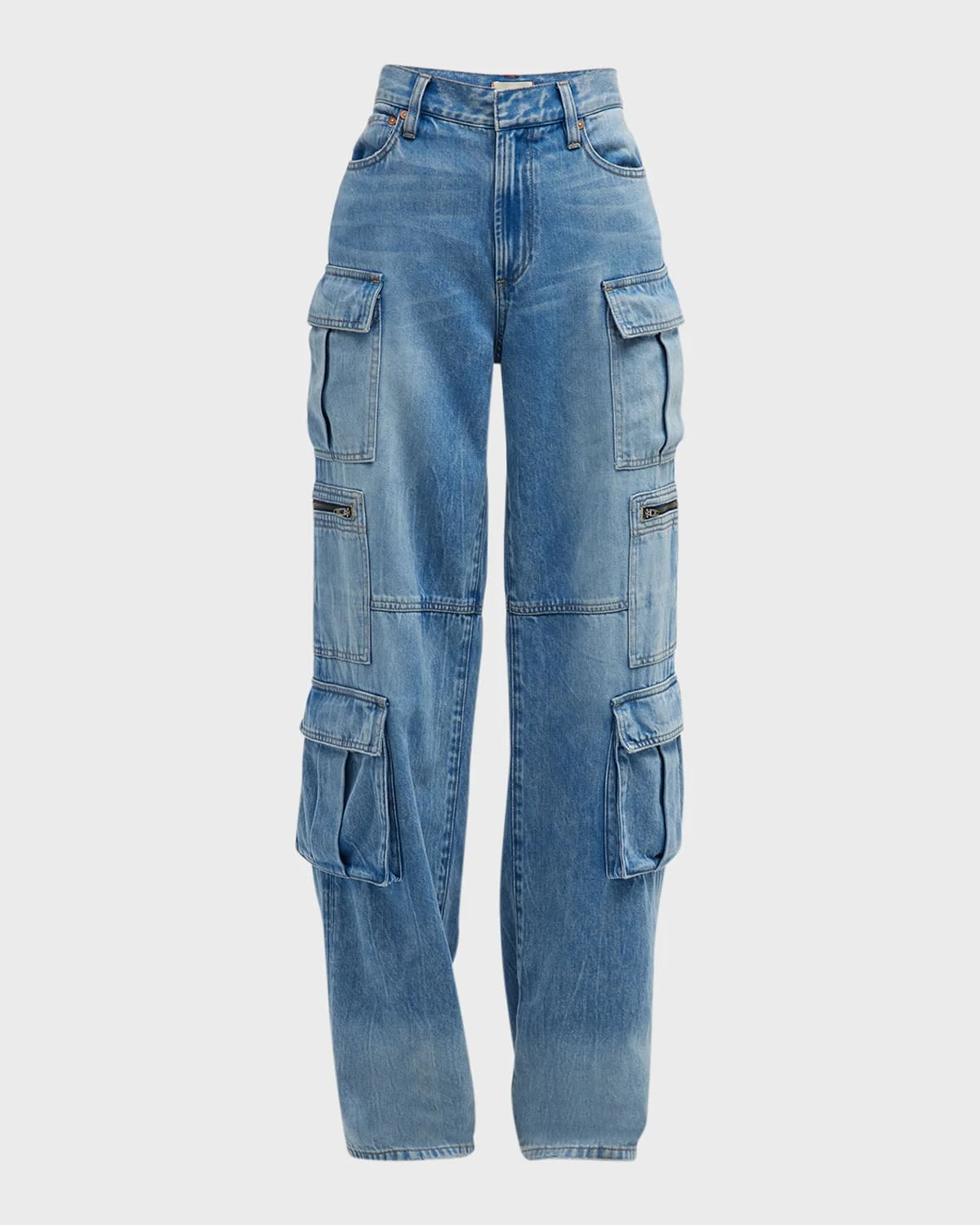 Cay Baggy Denim Cargo Pants - 1