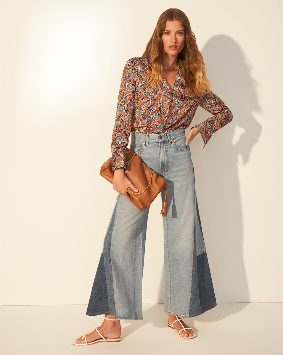 VICKI PATCHWORK WIDE-LEG JEAN - 8