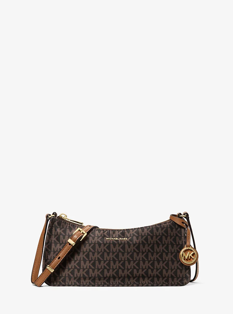 Zadie Small Signature Logo Woven Crossbody Bag - 1