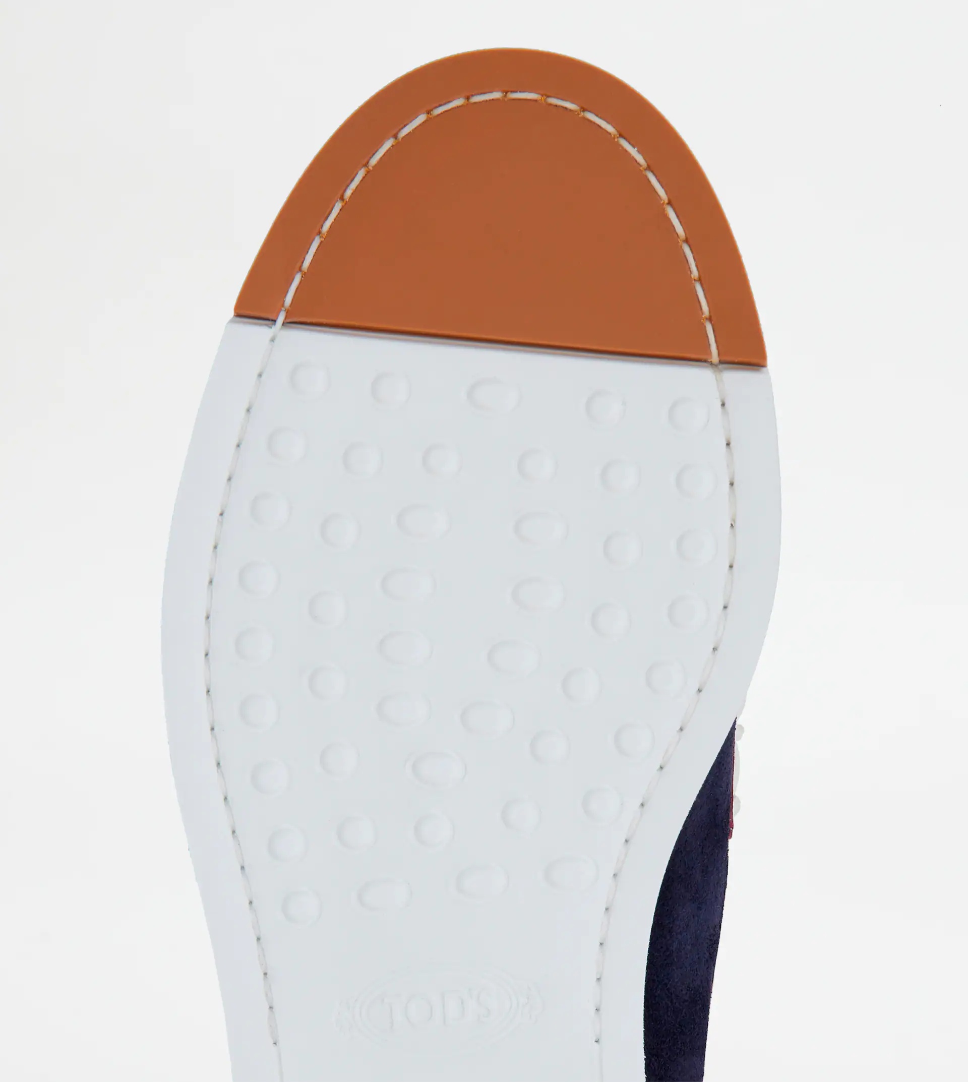 LACE-UPS IN LEATHER - WHITE, BLUE - 6