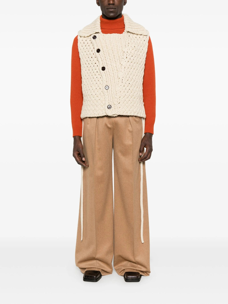 Dries Van Noten Dries Van Noten Open-knit Buttoned Sweater Vest outlook