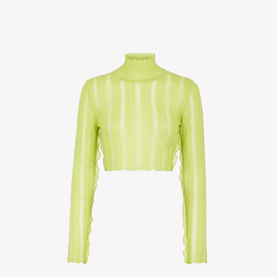 Acid green nylon and mohair sweater - 1