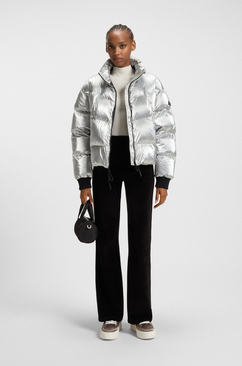 HUGO PUFFER JACKET WITH SILICONE LOGO BADGE outlook