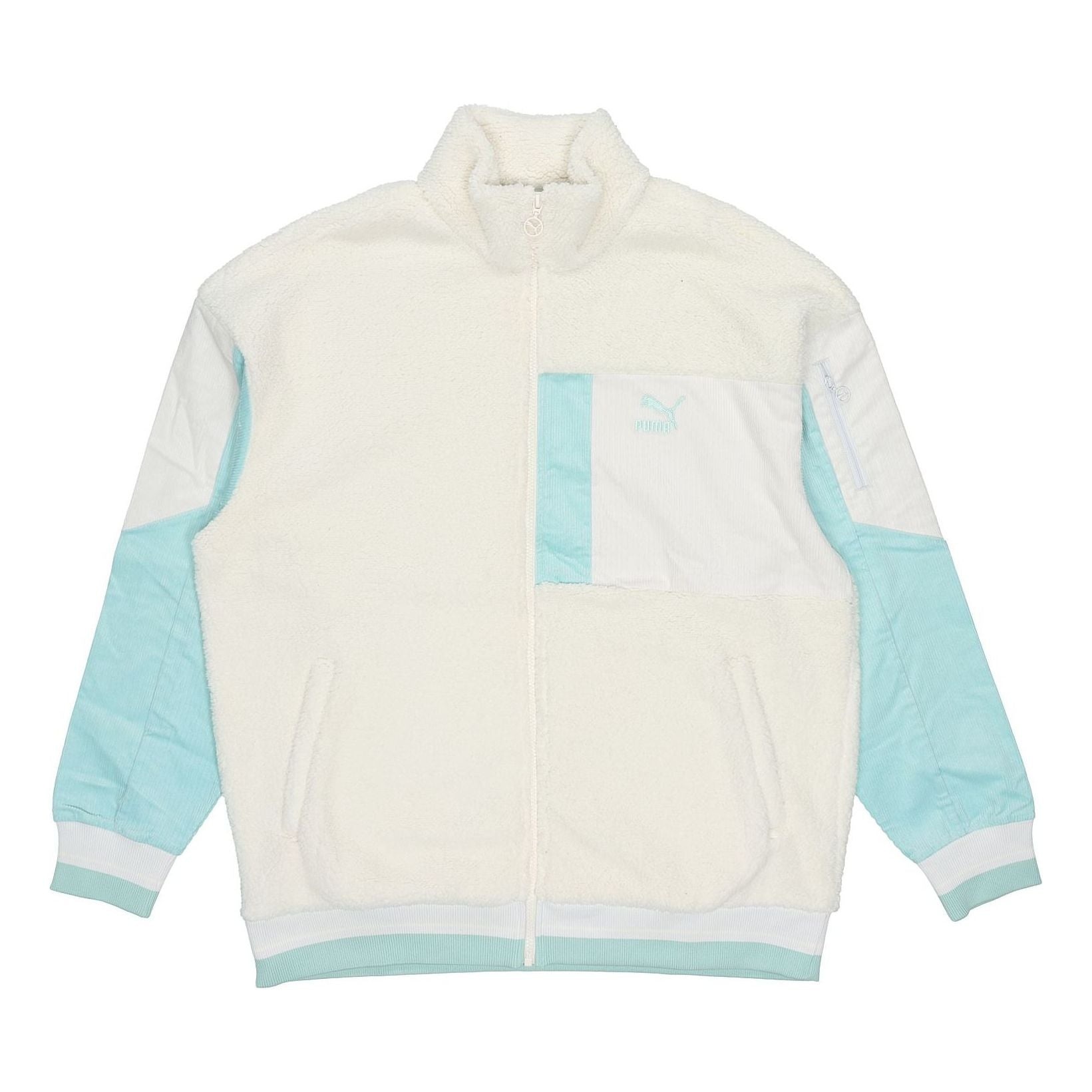 PUMA Retro Sherpa Jacket 'Beige Blue' 534678-93 - 1