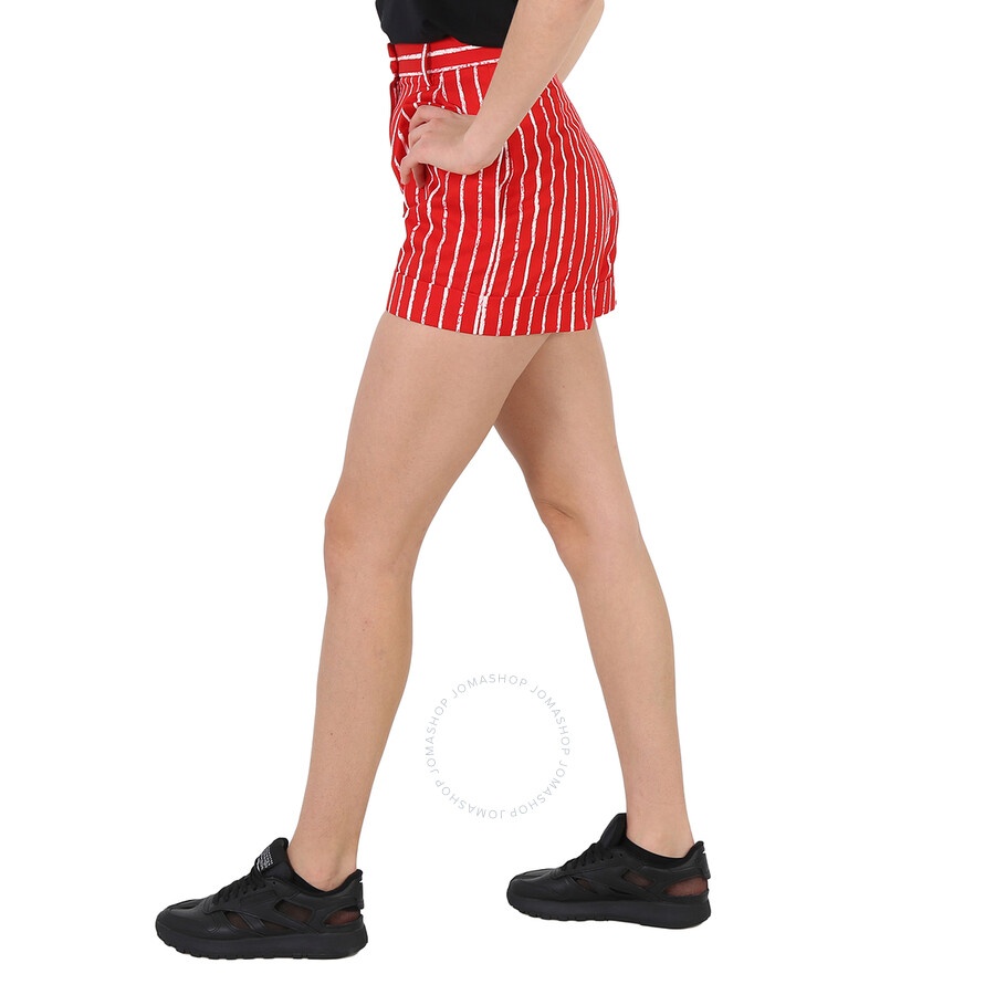 Moschino Ladies Red Striped Mini Shorts, Brand Size 38 (US Size 4) - 4