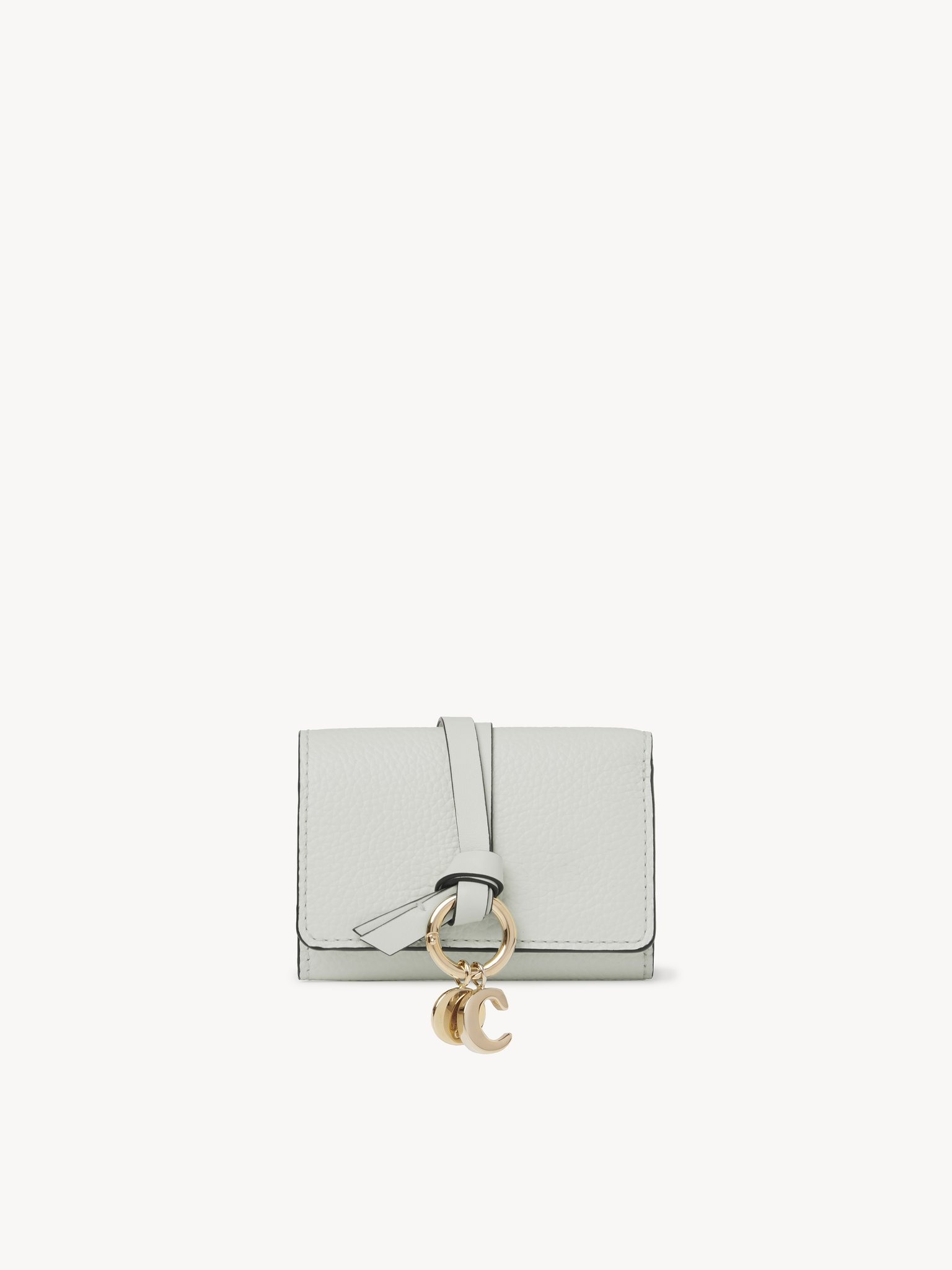MINI ALPHABET TRI-FOLD IN GRAINED LEATHER - 1