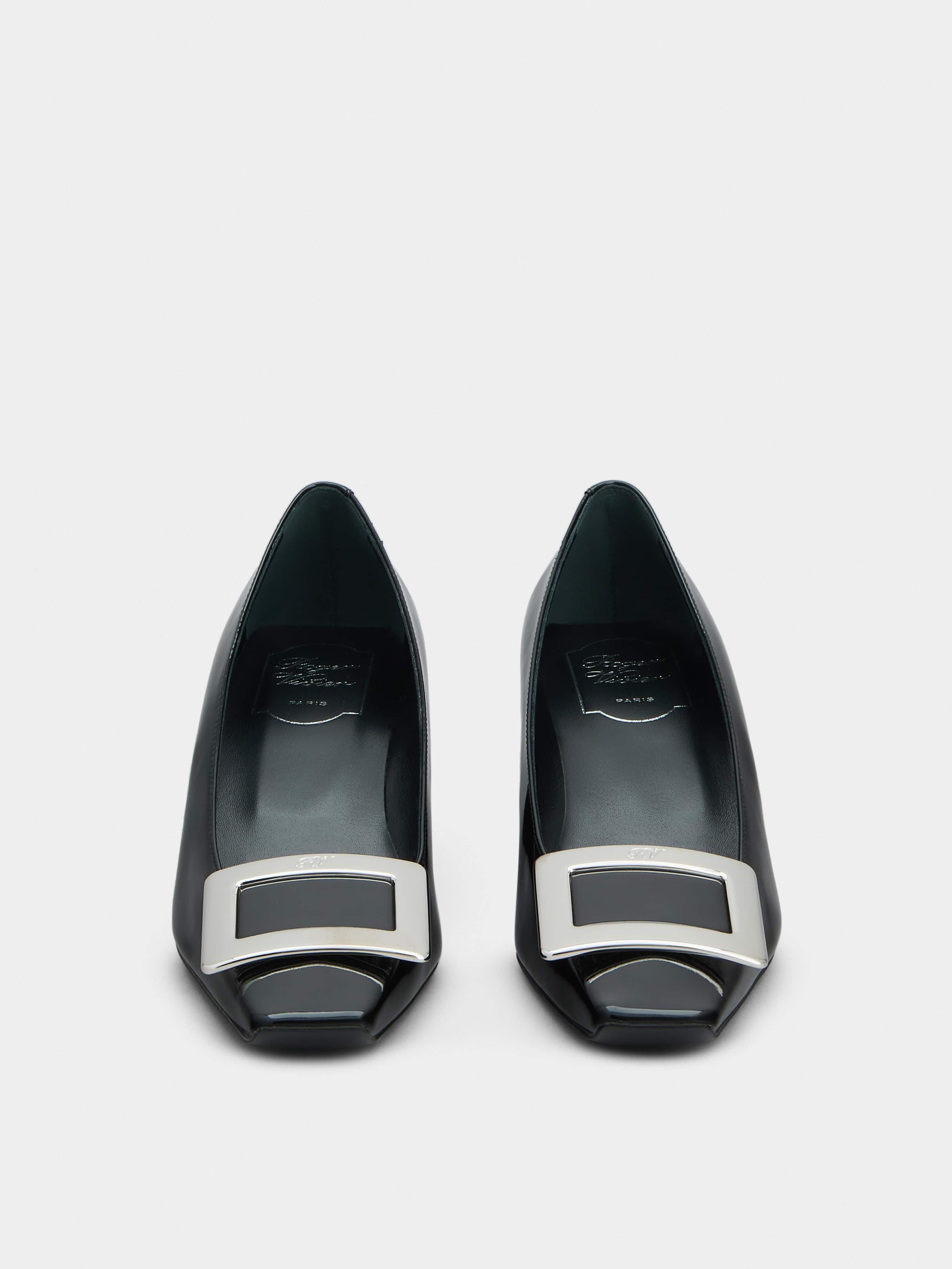 Belle Vivier Metal Buckle Pumps in Patent Leather - 4