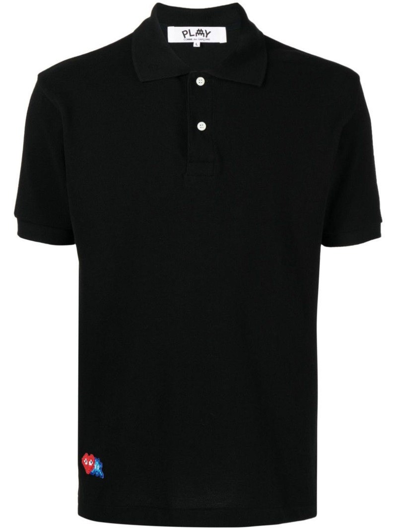 Comme des Garçons PLAY x Invader logo-appliqué polo shirt outlook