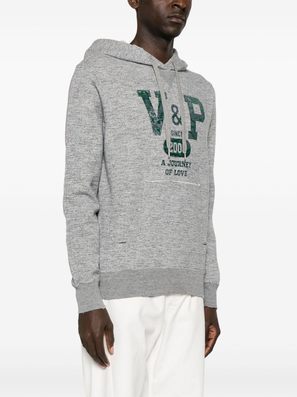 Journey printed cotton hoodie - 3