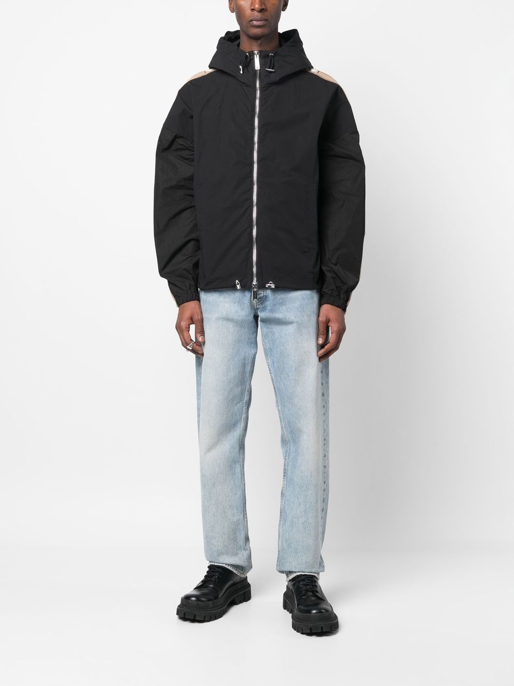 contrast-panel lightweight jacket - 2
