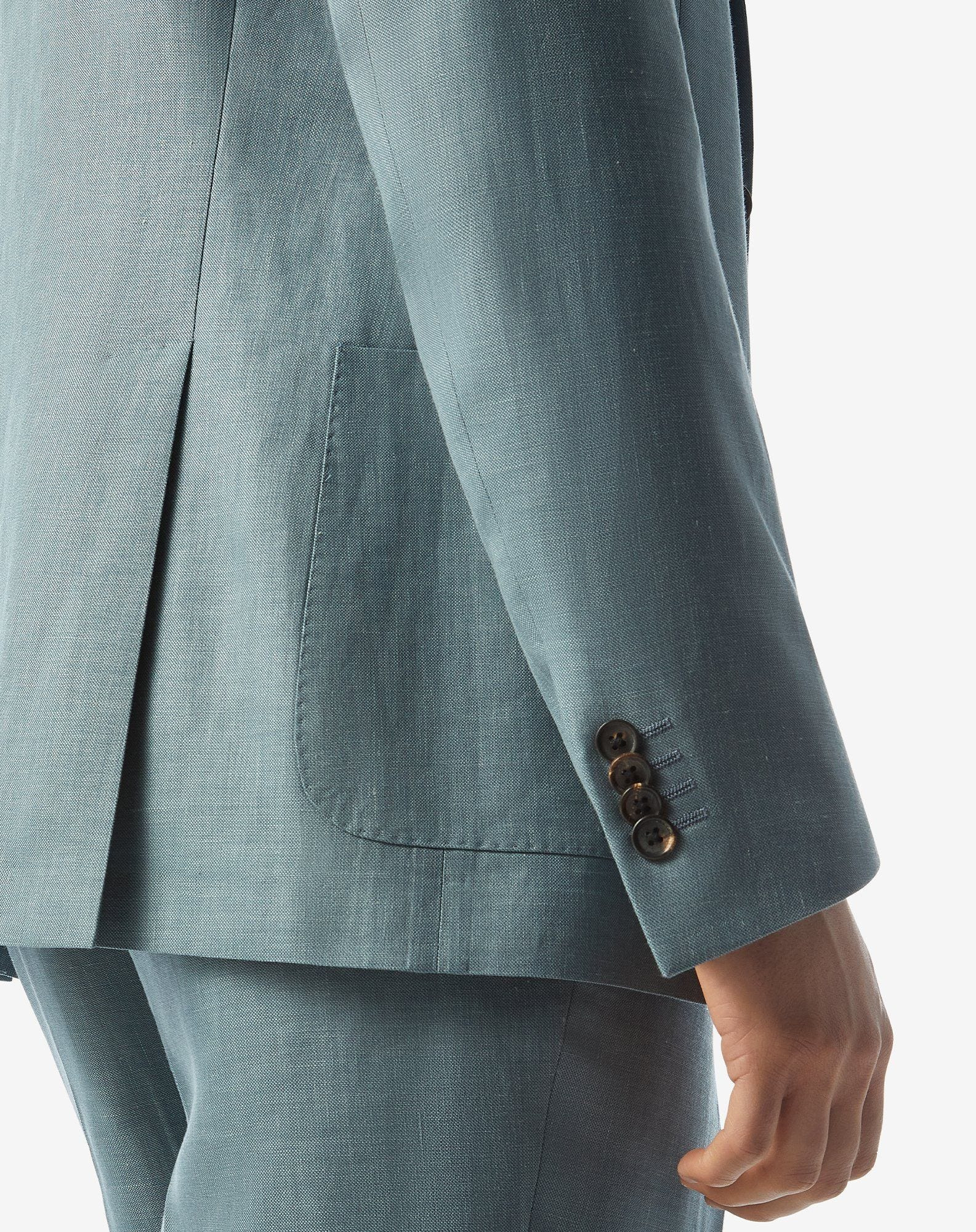 Aviator blue wool, linen and silk suit - 6