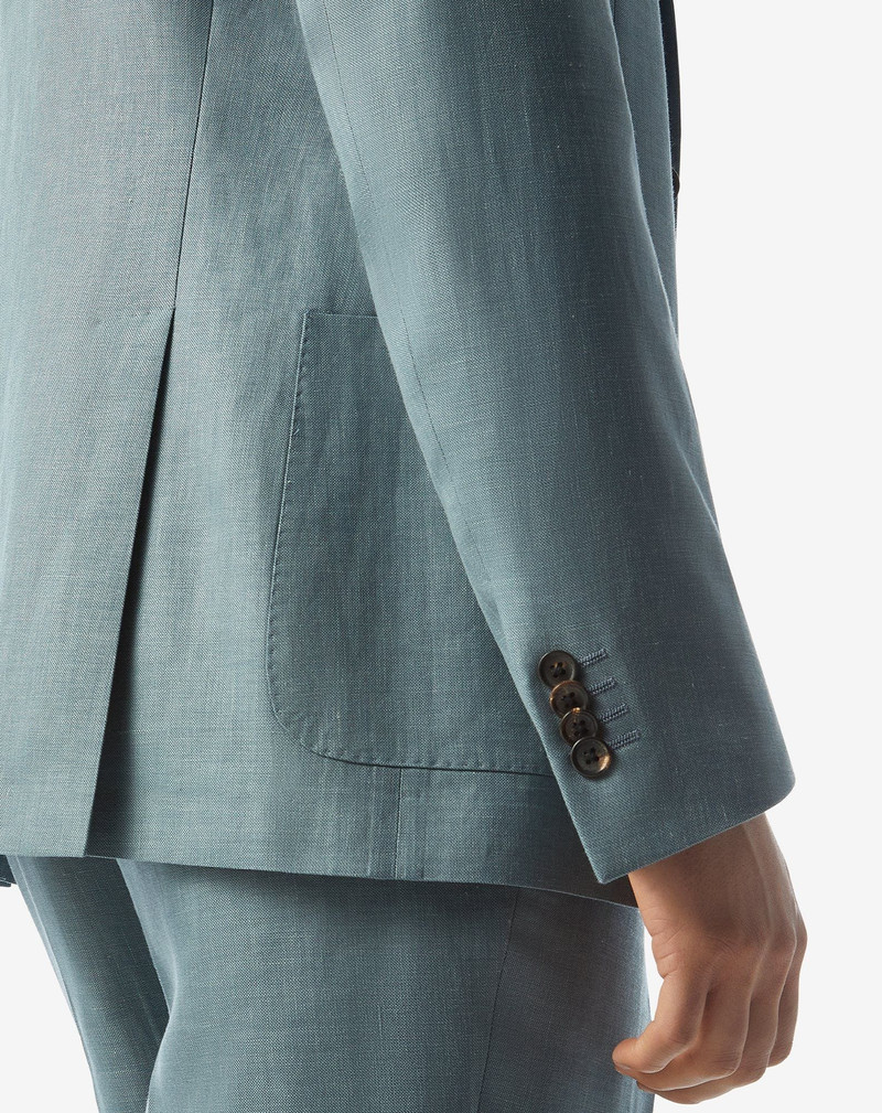 Aviator blue wool, linen and silk suit 6