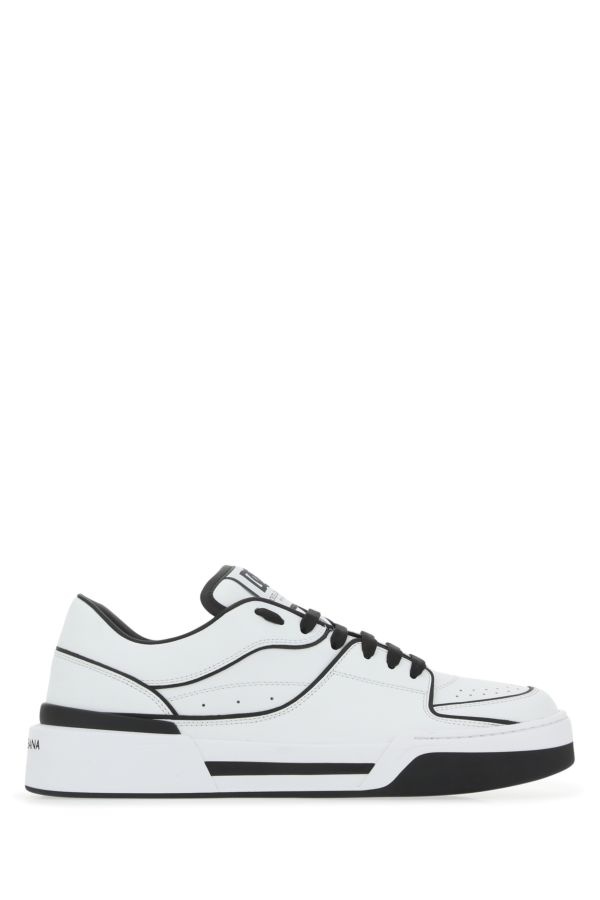 スニーカー Dolce & Gabbana Two-tone leather New Roma sneakers Calfskin New Roma sneakers in White for Men | Dolce&Gabbana® US