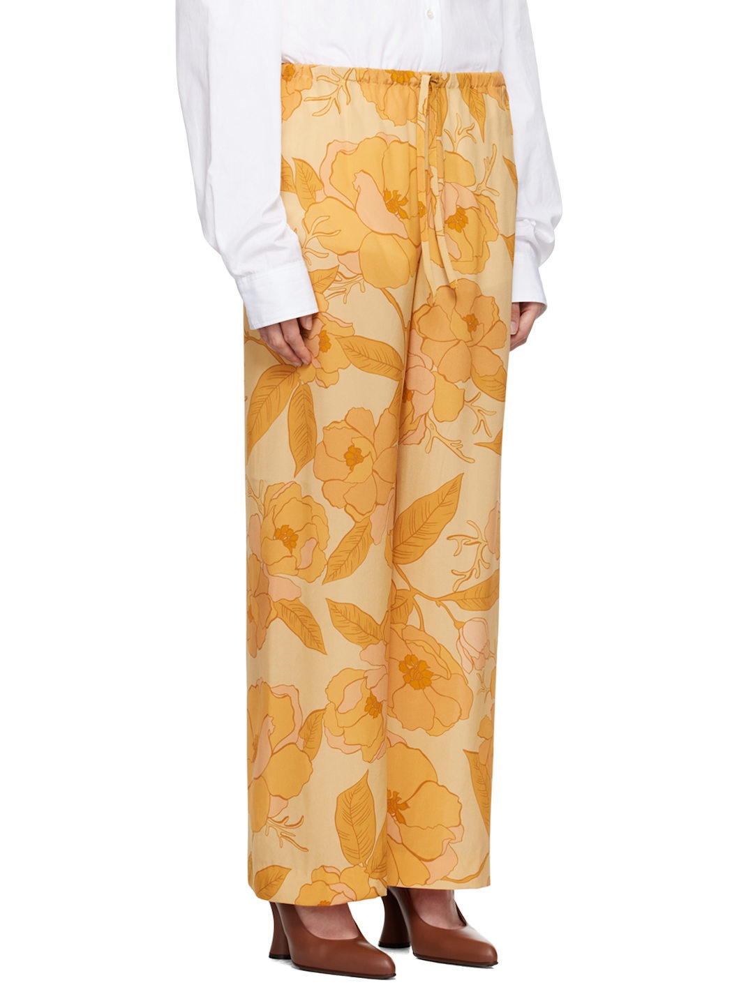 Yellow Silk Trousers - 2