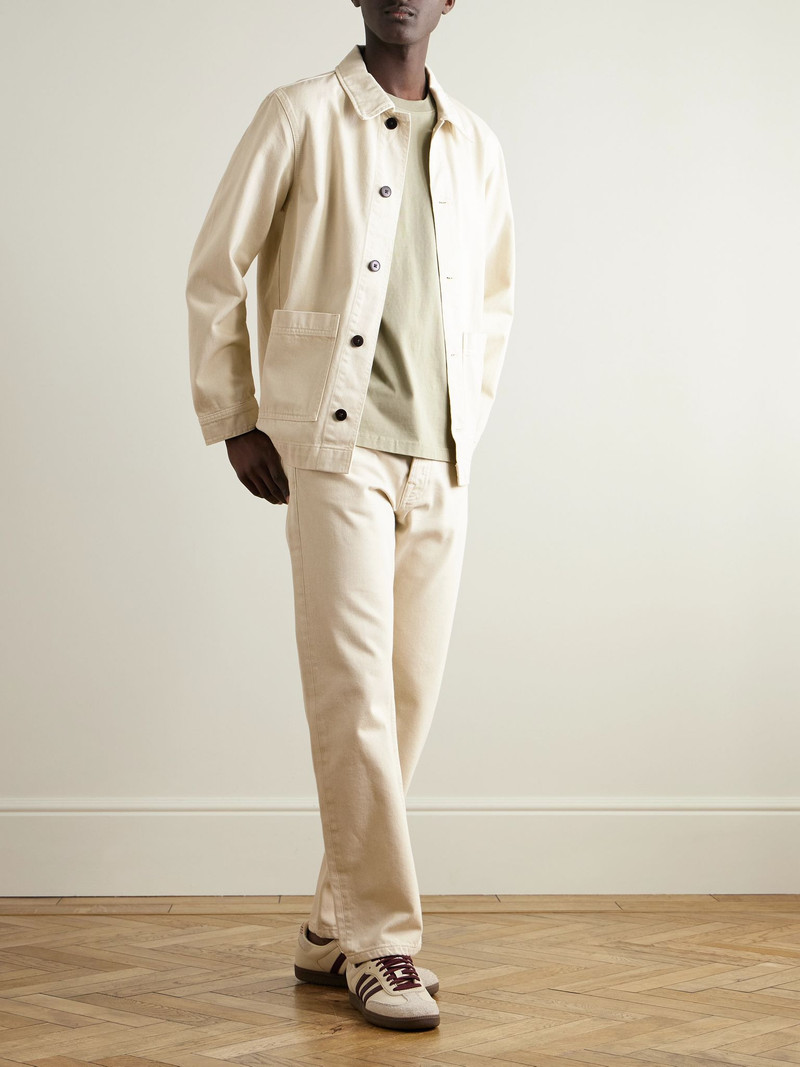 NN07 Ollie 1874 Organic Cotton-Twill Overshirt Ivory outlook