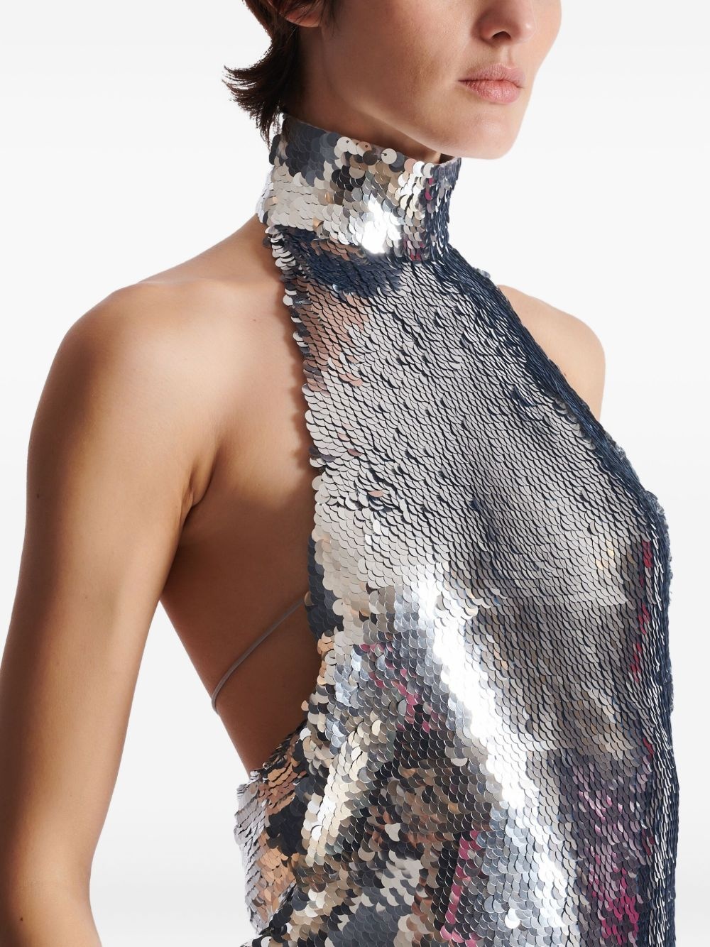 sequin-embellished mini dress - 7
