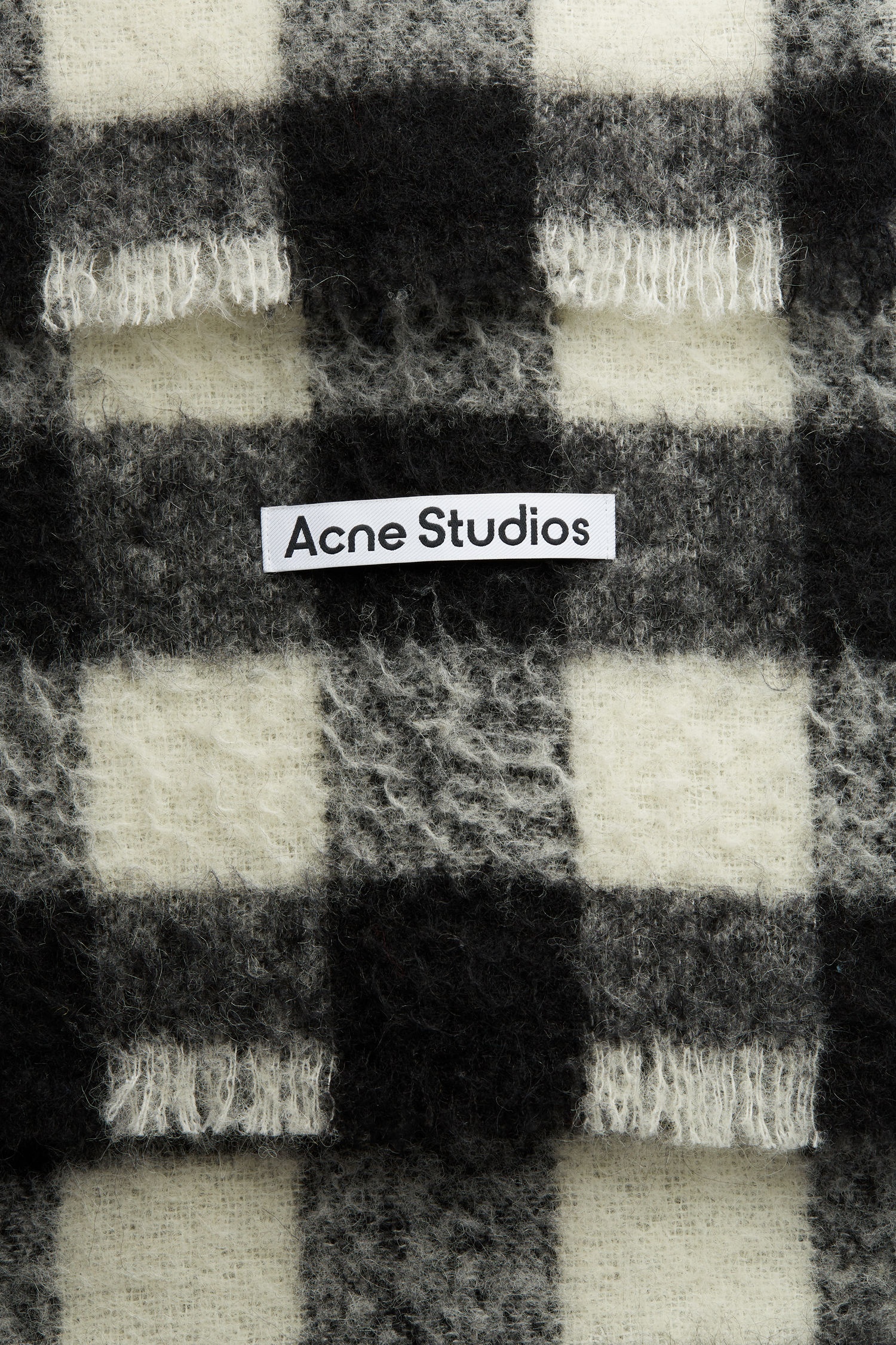 Checked scarf white/black - 5