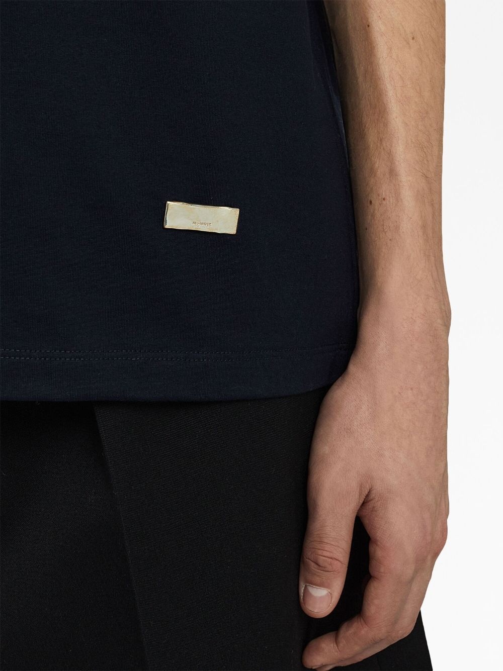 logo-plaque cotton T-shirt - 6