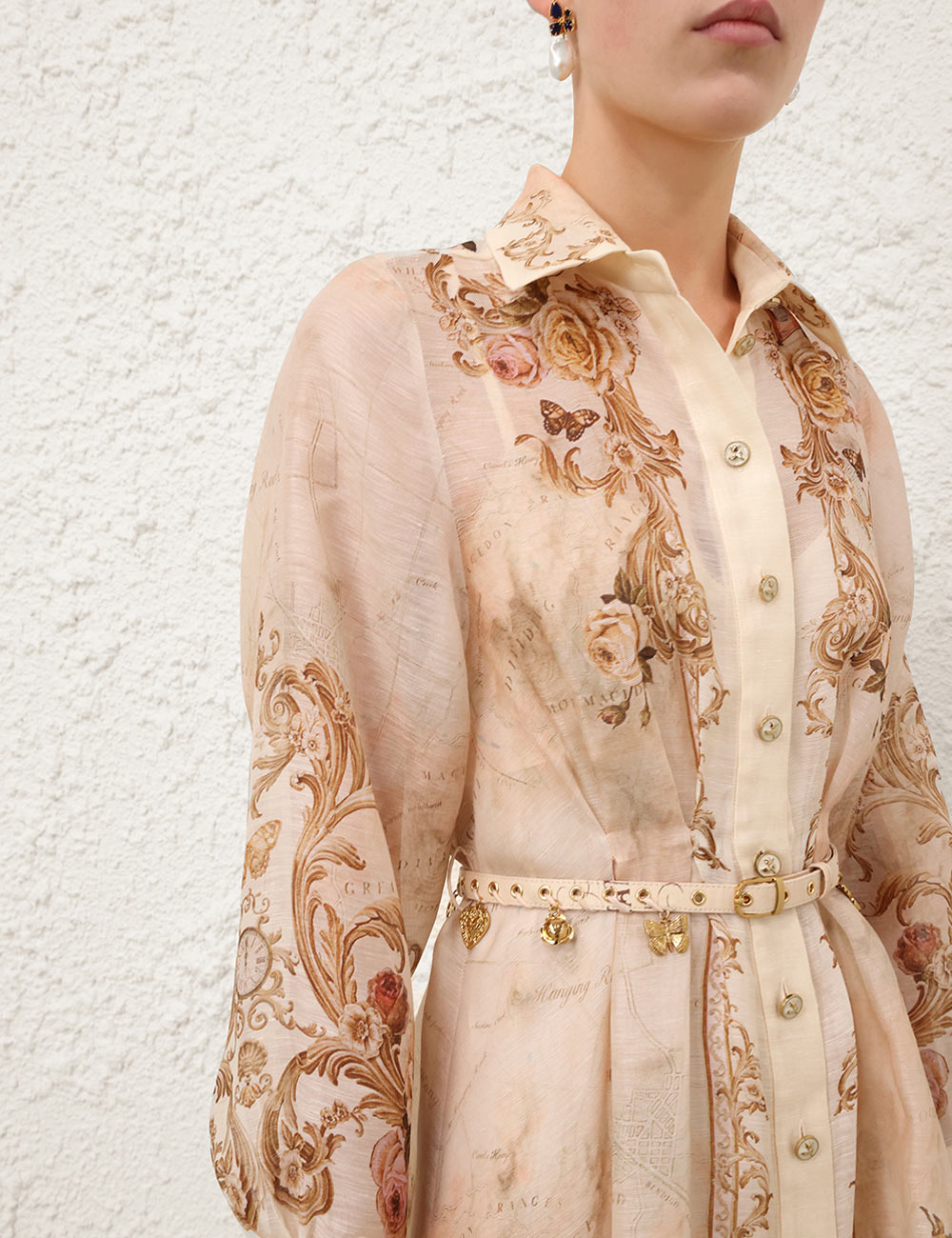 Memento Buttoned Midi Dress - 5