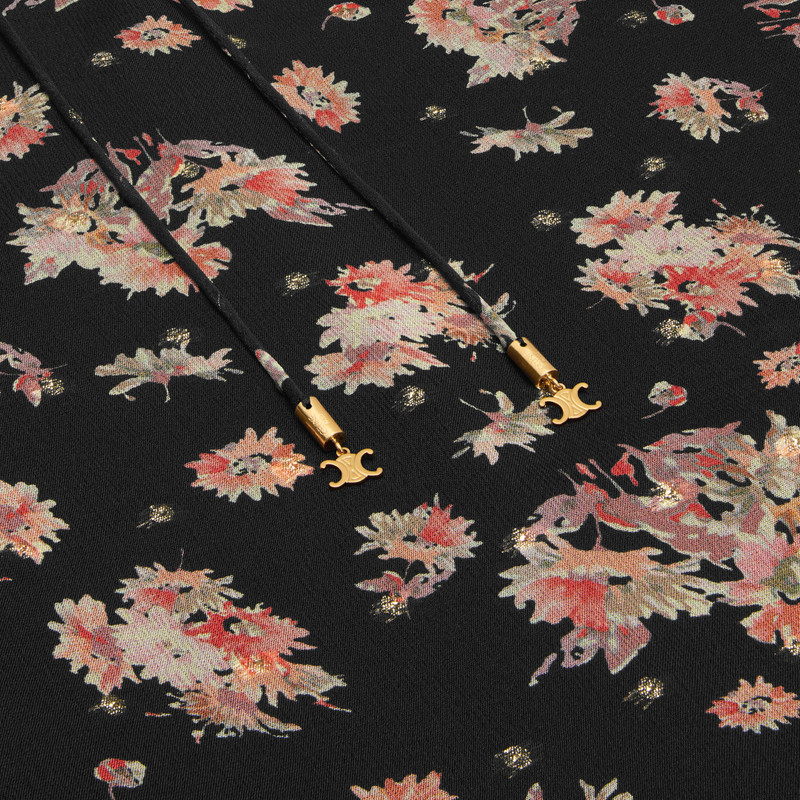 jabot dress in silk georgette 4