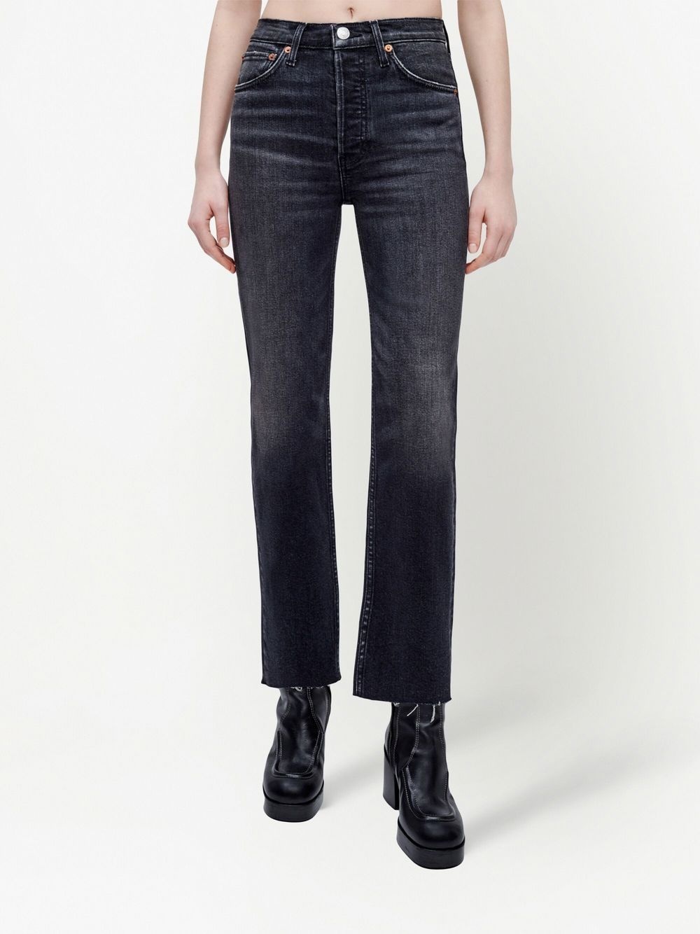 high-rise cropped jeans - 3