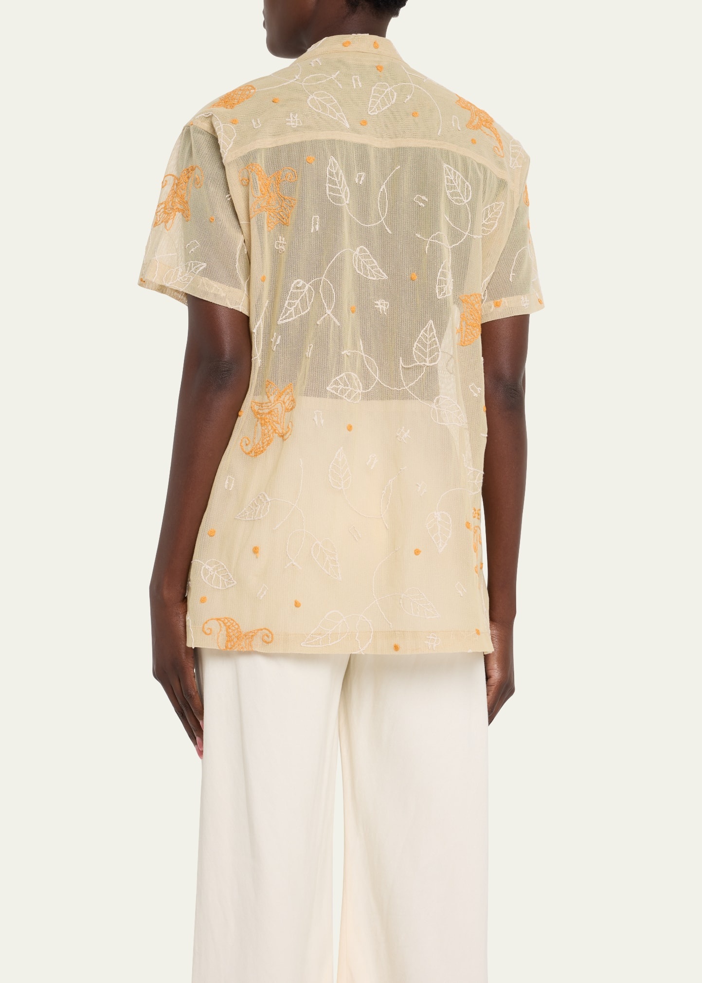 Lilium Mesh Embroidered Shirt - 3