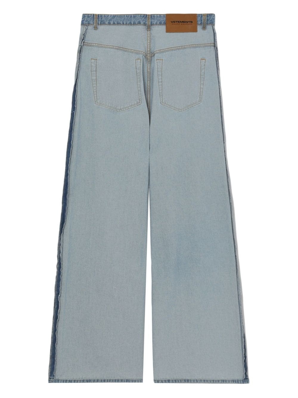 inside-out wide-leg jeans - 6